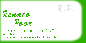 renato poor business card